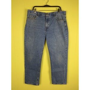 George Men's Jeans Blue Regular Size 38/30 Med Wash 5 Pocket Denim